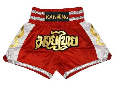 Pantaloncini Thai Boxe Kanong : KNS-141-Rosso